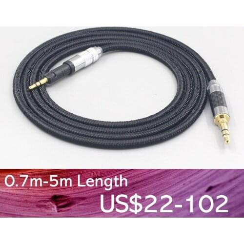 LN007530 6.5mm XLR 4.4mm Super Soft Headphone Nylon OFC Cable For Audio Technica ATH-M50x ATH-M40x ATH-M70x ATH-M60x Earphone