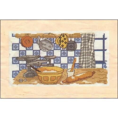 Weekend baking day 33-23 cross stitch kit aida fabric 18ct 14ct canvas cotton thread embroidery kits DIY craft set