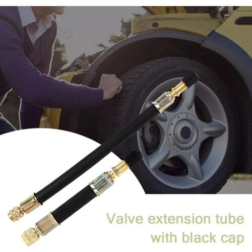 100/190 mm brass tire valve stem extension rod cover extender flexible rubber hose car wheel valve stem tire valve extension rod