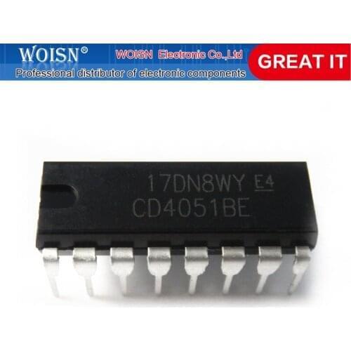 100PCS CD4051BE DIP16 CD4051 DIP In Stock