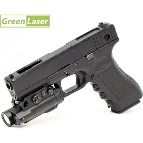 2 in 1 Weapons Green Lazer Pointer Tactical LED Flashlight Combo Pistola Airsoft Laser Sight For glock 18 19 Accessories