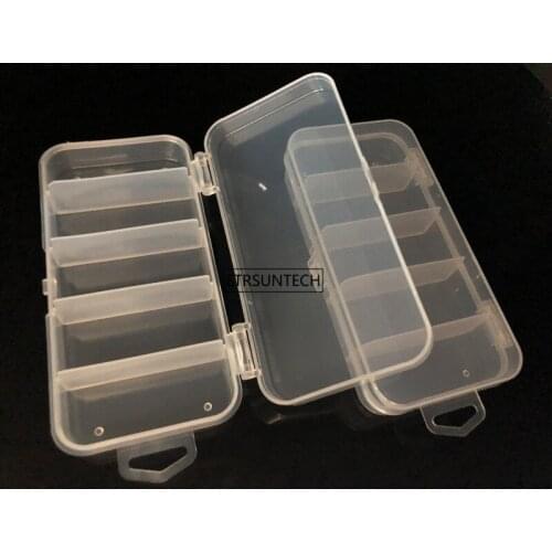 200Pcs Clear Storage Case Box Plastic Fishing Lure Spoon Hook Bait Tackle Box Square Fishhook Box