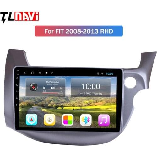 2G RAM Android 9 Car GPS Navigation For Honda Fit Jazz 2008-2013 Right Hand Drive Support Stereo Bluetooth WIFI