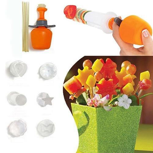 6Pcs Fruit Cutter Maker Shaper Cake Twister Slicer Food Decorator Tool