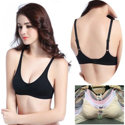 Yenlice Young girl Bras 100% Cotton Womens Push Up Bra Comfortable Tank Underwear Bra (32 34 36 38 40 42) 4 Color