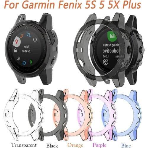 Case For Garmin Fenix5X 5 5S Plus Smart Watch TPU Soft Silicone Cover Bumper For Fenix6 6S 6XPro Protector Frame Shell Accessory