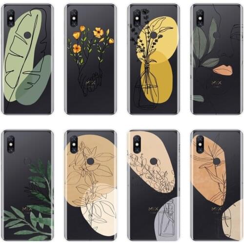 Aesthetic Flower Art Floral Back Cover For Xiaomi Mi Max 1 2 3 Soft Silicone Phone Case For Xiaomi Mi Note Mix 1 2 2S 3 Case