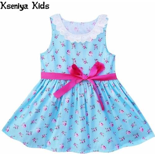 Kseniya Kids Baby Girl Lace Dress Cotton Flower Girls Dresses Princess Baby Dresses Girl Wedding Party Birthday Baby Clothing