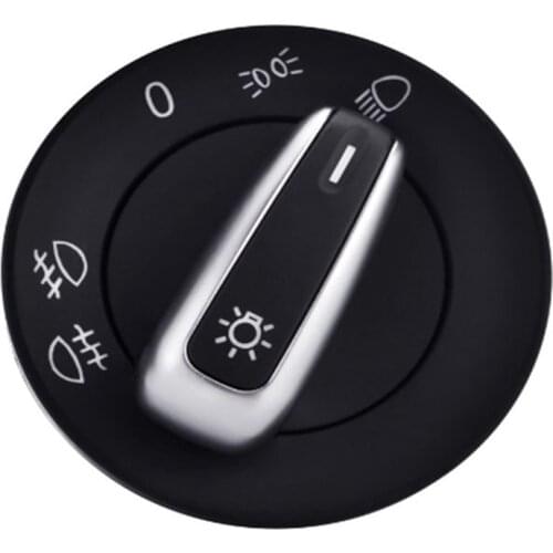 For Golf Jetta MK5 MK6 Passat B6 B7 CC Touran Chrome Auto Headlight Switch Fog Head Light Lamp Knob 5ND941431A