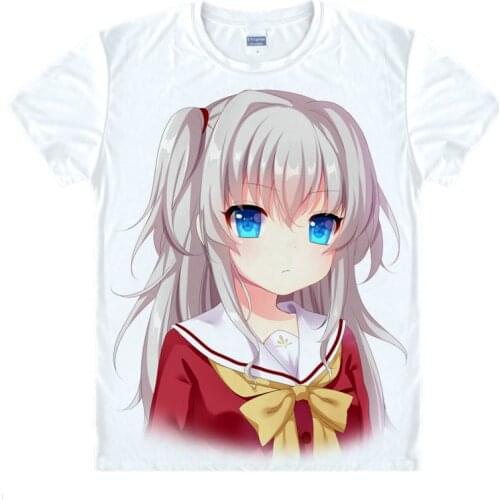 KEY Charlotte T-shirts kawaii Japanese Anime Manga Shirt Cute Cartoon Cosplay T-shirt Otosaka Yuu Tomori Nao 4435 8997 15