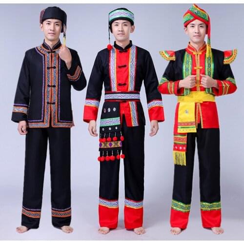 Hmong Costumes Yi Minority Dance Costumes Mens Costumes Performance Costume Hmong Clothes Traditional Chinese Dance Costume