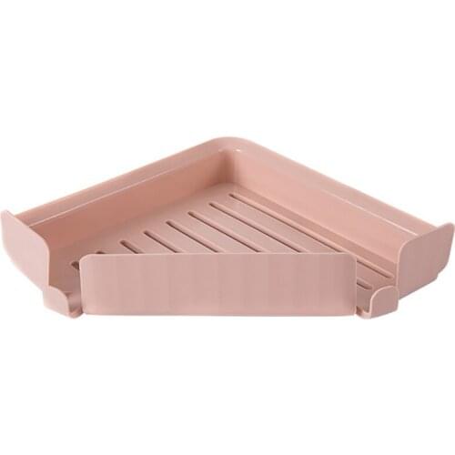 Creative Corner Shampoo Cosmetic Shelf Drain Rack Wall Mounted Bathroom Corner Shelves, Kitchen Spice Storage Racks Holder