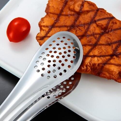 Kitchen Utensils Stainless Steel Kitchen Tongs Small Barbecue Grill Cooking Tongs BBQ Meat Salad Food Tongs Clamp Ice Tongs Clip