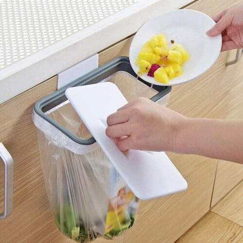 Kitchen Garbage Storage Rack Bag Hook Scouring Pad Dry Shelf Holder Trash Bag Holder For Kitchen RV Bathroom Dorm Room Office
