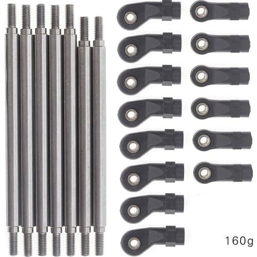 1set Stainless Steel Metal M4 Link Rod Linkage Kit for Redcat GEN8 1/10 RC Crawler Car Upgrade Parts