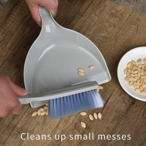 Mini Dustpan and Brush Set with Handles Cleaning Tool for Home Shelf Kitchen Office Desk Tabletop Floor and Sofa