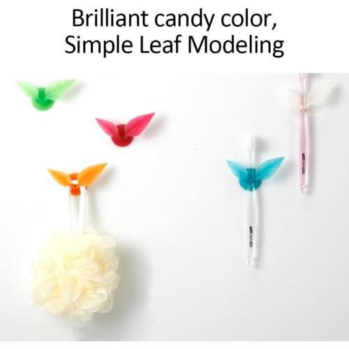 Multi-function Suction Cup Type Leaf Toothbrush Rack Bathroom Ball Holder Suction Bathroom Hook Cup Shaver Bathroom Accessories