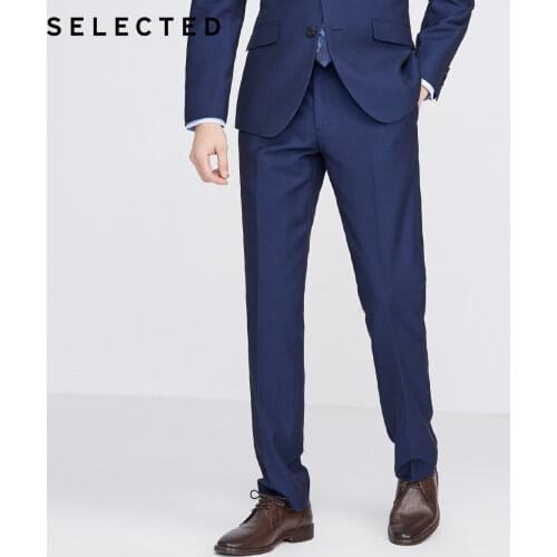 SELECTED Mens Regular Fit Pure Color Suit Pants S|42016A505