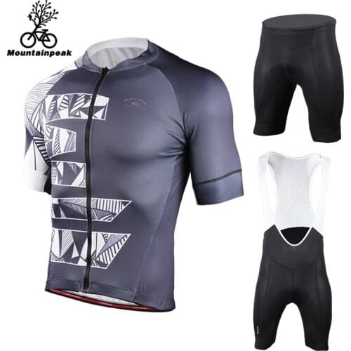 Mountainpeak 2018 Short-sleeved Cycling Suit Mens Summer Cycling Set, Womens Biking Jersey Shorts and Trousers Suit Ciclismo