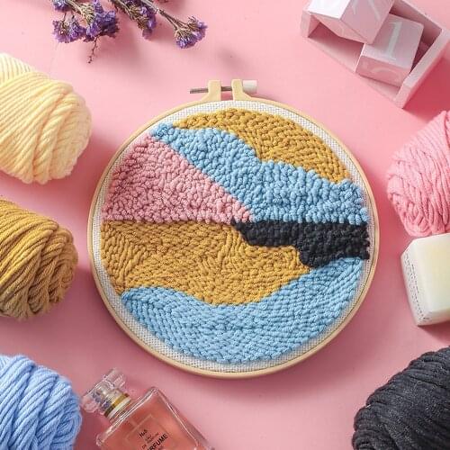 DIY Embroidery Kits For Beginners Landscape Cross Stitch Kits Punch Needle Embroidery Needlework Sets Household Decoration