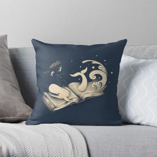 Moby Dick Throw Pillow Cushion Cover Polyester throw pillows case on sofa home living room car seat decor 45x45cm