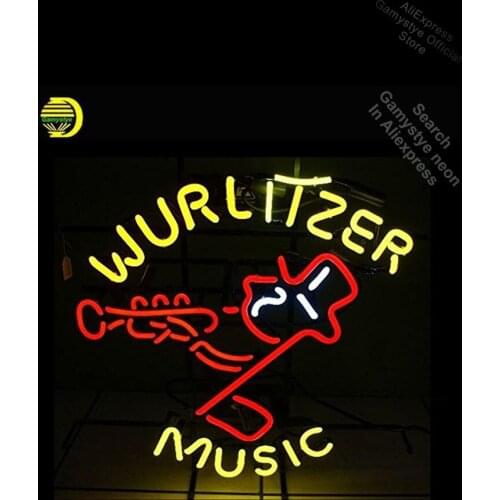 Neon Sign for Wurlitzer Music Neon Bulb sign Business Shop Display Handmade Glass Affiche Neon coors light neon sign bud light