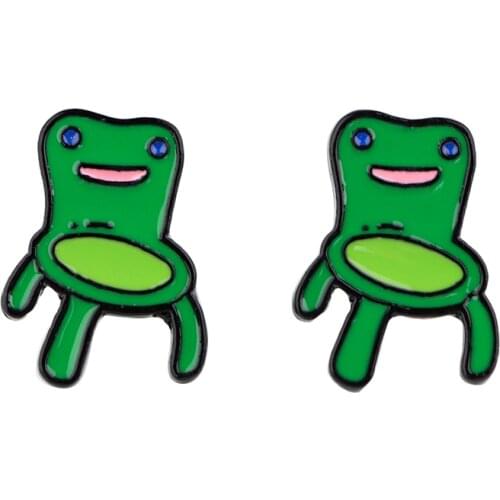 PF1072 Anime Icons Cute Studs Earrings For Womans Stainless Steel Piercing Korea Earrings Cool Enamel Jewelry Girls for Gifts