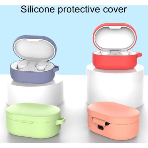 Anti-slip Silicone Protective Case Full Earphone Cover Shell with Carabiner for ViVO TWS Neo Wireless Bluetooth Headset