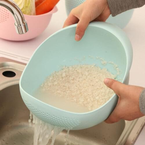 Silicone Colander Rice Bowl Drain Basket Fruit Bowl Washing Drain Basket with Handle Washing Basket Home Kitchen Organizer