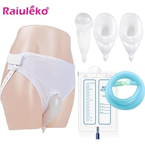 Medical Urine Bag Silicone Urinal Collector with Urine Catheter Bags Spill Proof for Urine Incontinence Adjustable Size HOT