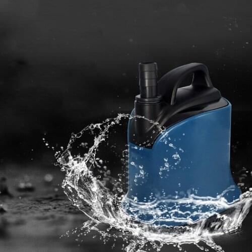 Blue Submersible Pump Low Water Level Bottom Suction Circulating Ultra-Quiet Water Filter Pump Fish Pond Aquarium Tank Fountain