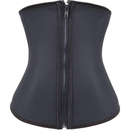 Zip and 3 Hook 4 Steel Boned Waist Trainer and Body Shaper Waist Cincher Slimming Belt Waist Corset Gaine Amincissante