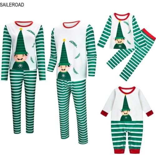TUONXYE Family Matching Christmas Magician Stripe Pajamas Sets For Parent-Child Newborn Xmas Kid Homewear New Years Outfits