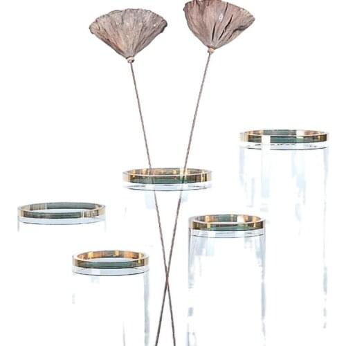 Vase with Phnom Penh, Straight Glass Vase, Round Flower, Home Decoration, Crafts and Gifts