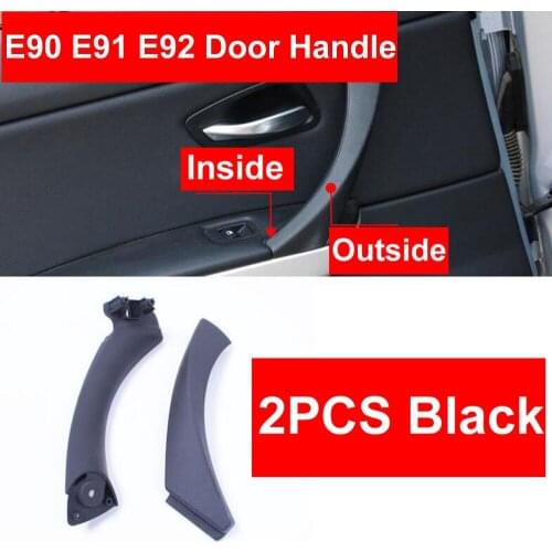 RHD LHD Car Inner Handle Interior Door Panel Pull Trim Cover For BMW 3 series E90 E91 316 318 320 Gray Beige Black left Right
