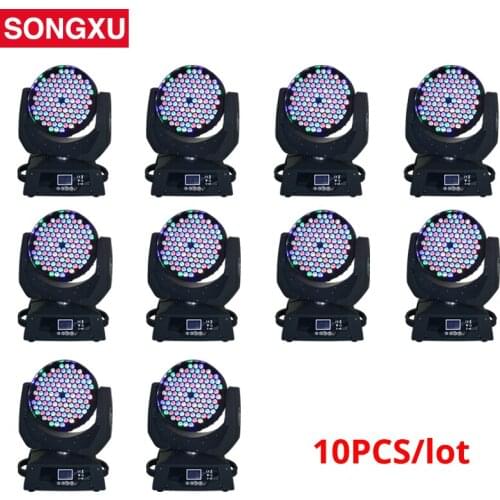 SONGXU 108x3W RGBW LED Moving Head Light Wash Moving Head for Disco Wedding DJ Party 10pcs/lot/SX-MH10803