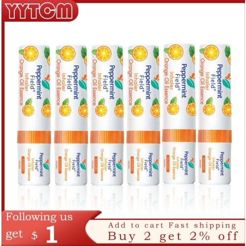 6pcs Peppermint filed Refreshing Influenza Cold Headache Dizziness Muscle Relax Essential Oil headache relief Fatigue inhaler