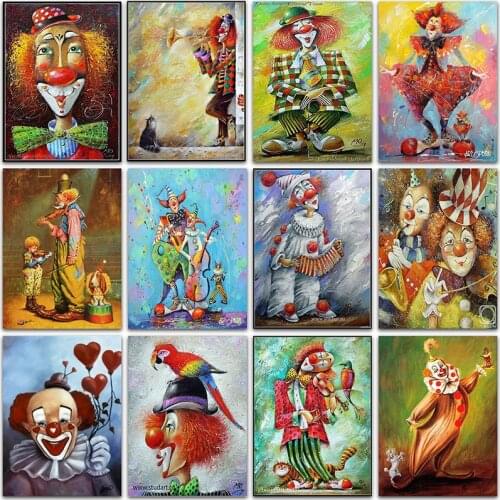 5D DIY Diamond Painting Cartoon clown Joker Full Square&Round Diamond embroidery Cross stitch Diamond mosaic paint home decor it