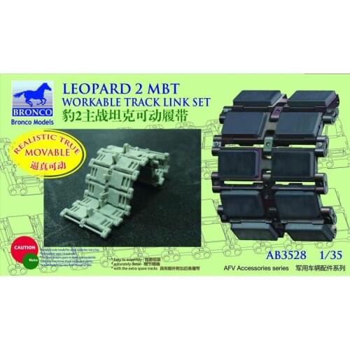 BRONCO AB3528 1/35 Germany Leopard 2 MBT Workable Track Link Set - Scale Model Kit