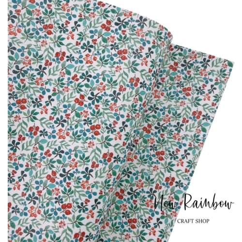 New Rainbow 30x138cm/Roll Gorgeous Cirrus PU Printed Litchi Faux Leather Nice For Bows, Earrings, Decor, Leatherette Crafts