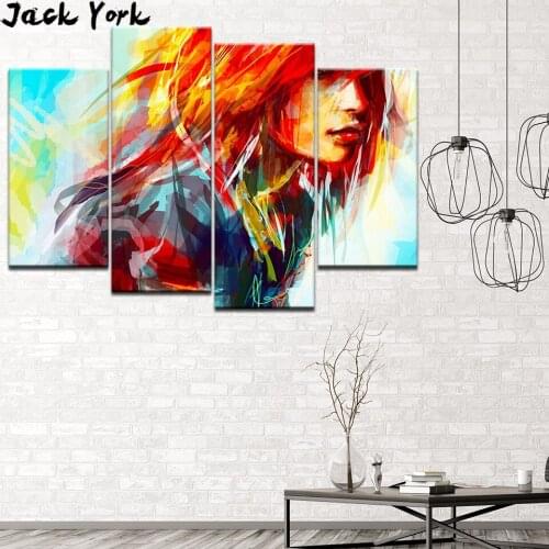 Canvas Painting Vanic X Machineheart Circles 4 Pieces Wall Art Painting Modular Wallpapers Poster Print living room Home Decor