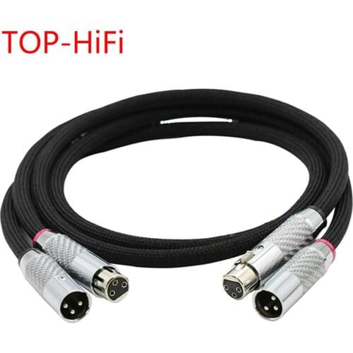 TOP-HiFi Pair QED Signature Silver Plated XLR Balanced Cable Amplifier DVD Player Interconnect Cable Carbon Fiber 3pin XLR