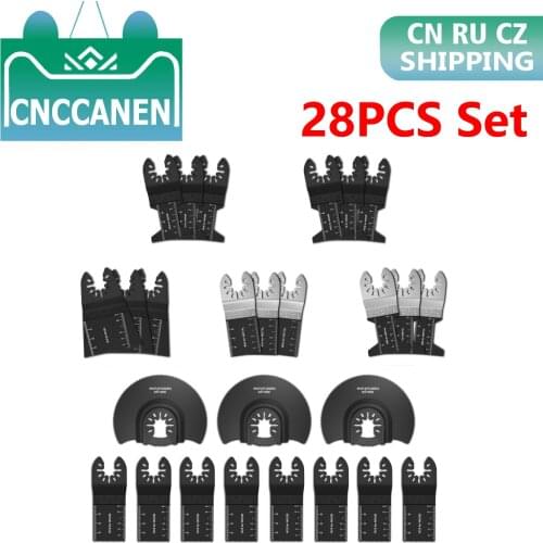 28PCS Multi-Function Bi-metal Precision Saw Blades Oscillating Blade Multi Wood Cutting Kit Chipboard Tool Circular Saw Blade