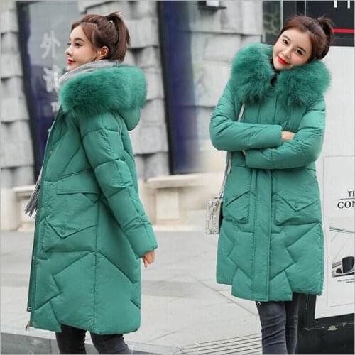 Fashion Plus Size Loose Warm Winter Jacket Women Hooded women Coat Down Parkas Long Cotton Padded Jacket Female Z212
