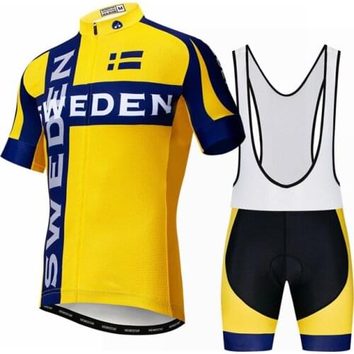 New Sweden ITA Bike Jersey Mexico Mens Cycling Jersey Bib Shorts MTB Top Mountian Road Bicycle Shirts Suit Ropa Ciclismo UK USA