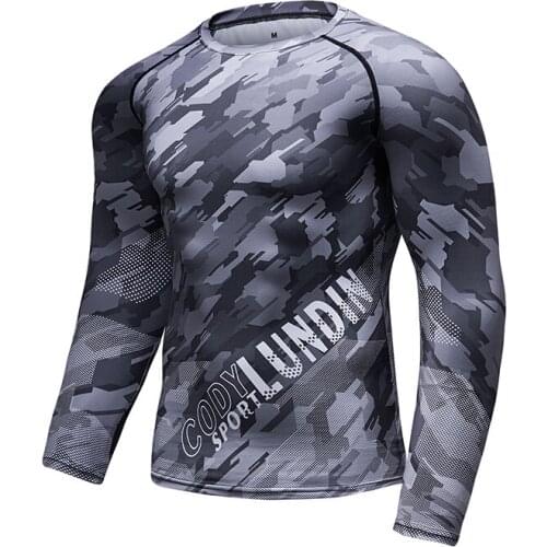 New Design Mens MMA Shirt Digital Sublimation Printed Rash Guard Gym Boxing Bjj Tops