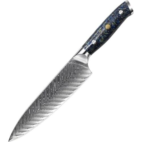 NANHAIONE Chef Knife Damascus Steel 8-Inch VG 10 Sharp Gyutou Utility Slicer Cleaver Knife Resin Handle Kitchen Knives New