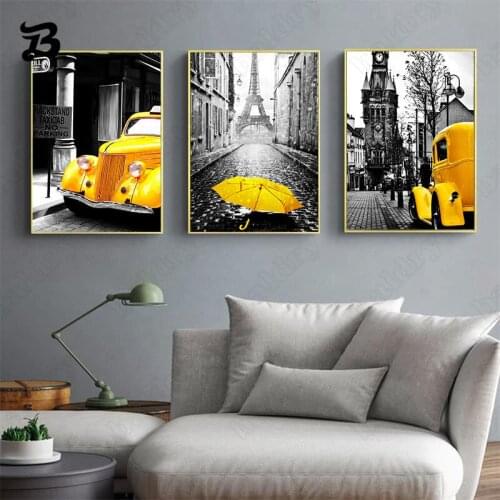 City Landscape Paris Canvas Painting Nordic Pictures Home Decoration Wall Art Canvas Posters and Prints for Bedroom Wall Decor