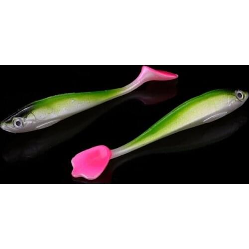 WALK FISH 4PCS/Lot 90mm 4.5g Jig Swim Shad Fishing Tackle Artificial Fishing Bait Vivid Worm Soft Lures Silicone Fishing Wobbler