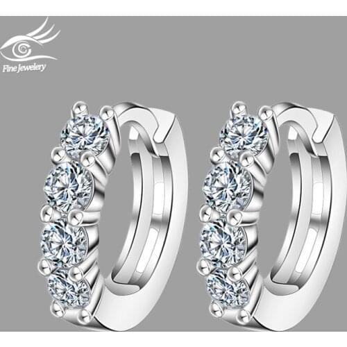 925 Sterling Silver Flower Earrings For Women 2021 CZ Crystal Earrings Silver Earing Bridal Wedding Party Costume Jewelry Bijoux